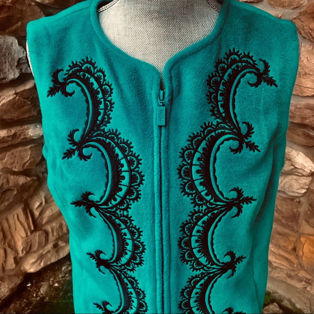 Bob Mackie Embroidered Vest - Picture 6 of 16